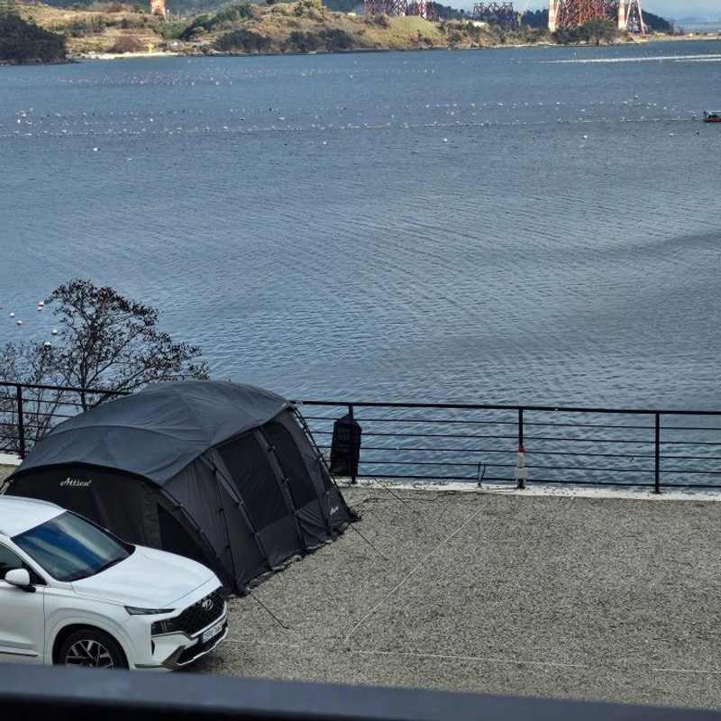 경남 고성) 캠린이 첫 동계 캠... 전 사이트 오션뷰 해해해 캠핑장