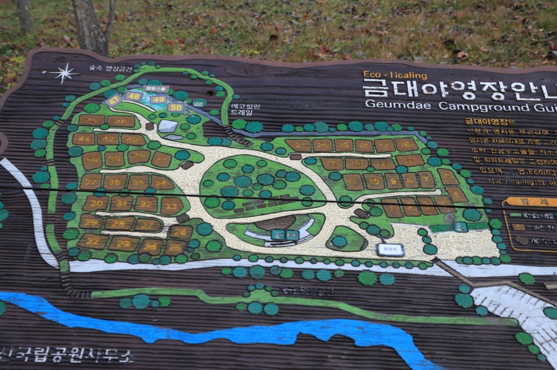 금대자동차야영장(치악산국립공원) 배치도 1