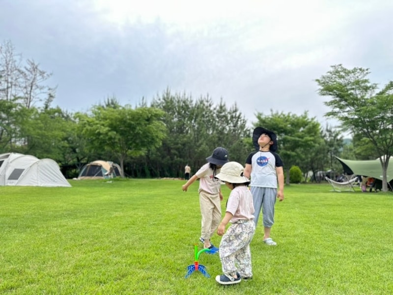 삼남매와 함께한 포항 칠포오토캠핑장 잔디 캠핑장 2박3일