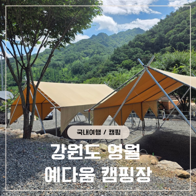 영월 예다움 캠핑장 솔직후기 샤워실, 계곡, 편의시설 만족