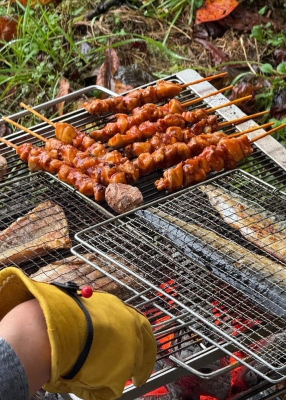 김포 캠핑장 봉바위농원 2일차 우중캠핑 반건조생선 닭꼬치...