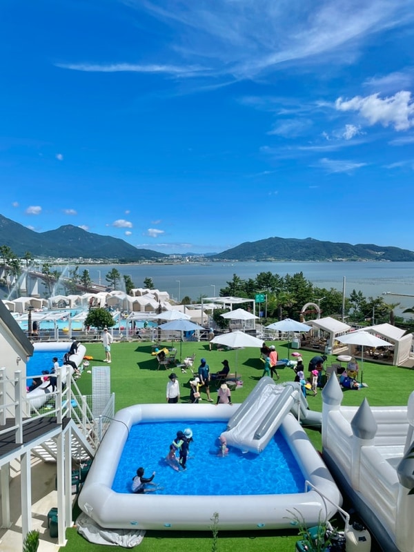 [캠핑] 사천에이디디캠핑장/7월물놀이/사천휴게소호떡...