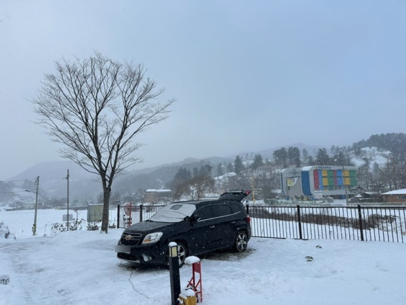 양평 힐링계곡오토캠핑장 설경 속 솔로 차박 후기