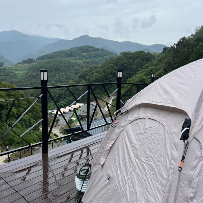 단양 도담캠핑장 솔캠 후기  / 캠린이의 우중캠핑...