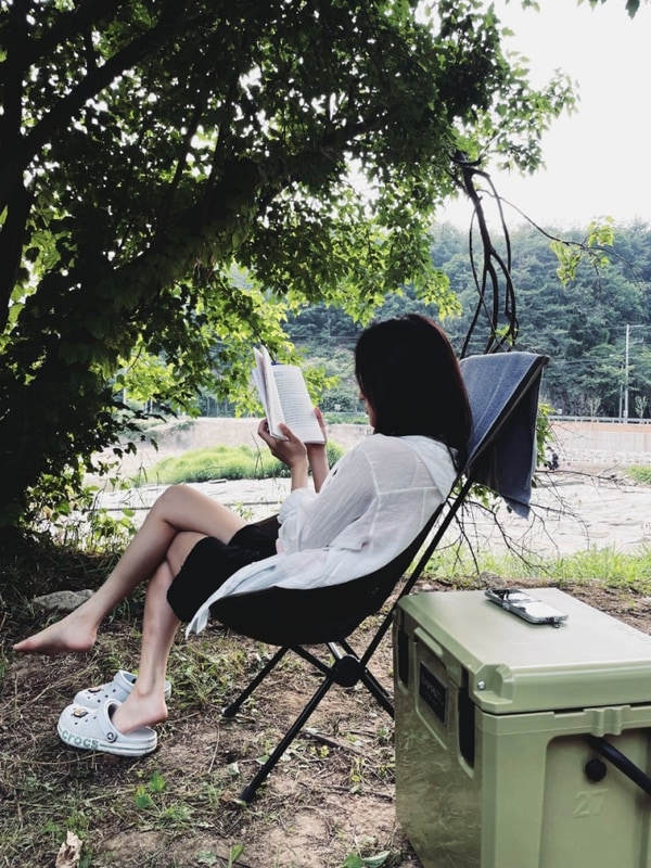 주말 체크인 원주 청산캠핑장 계곡 보면서 북크닉 도전