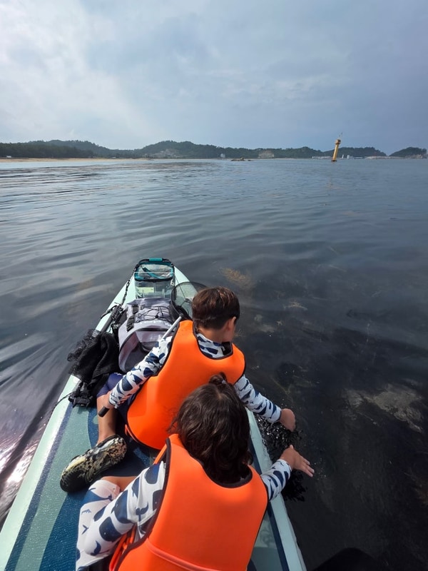 강원도 고성 물놀이... 썹보드, 수뭇개바위(옵바위), 아라캠프