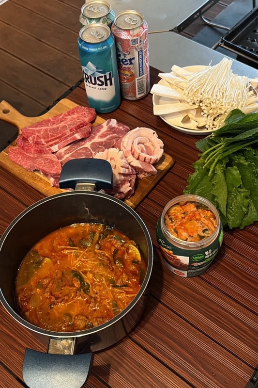 천호 강동쌀국수 연어국수, 가평 모모글램핑, 가평 1박2일...