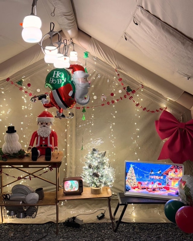 크리스마스 캠핑 영월 강별캠핑장