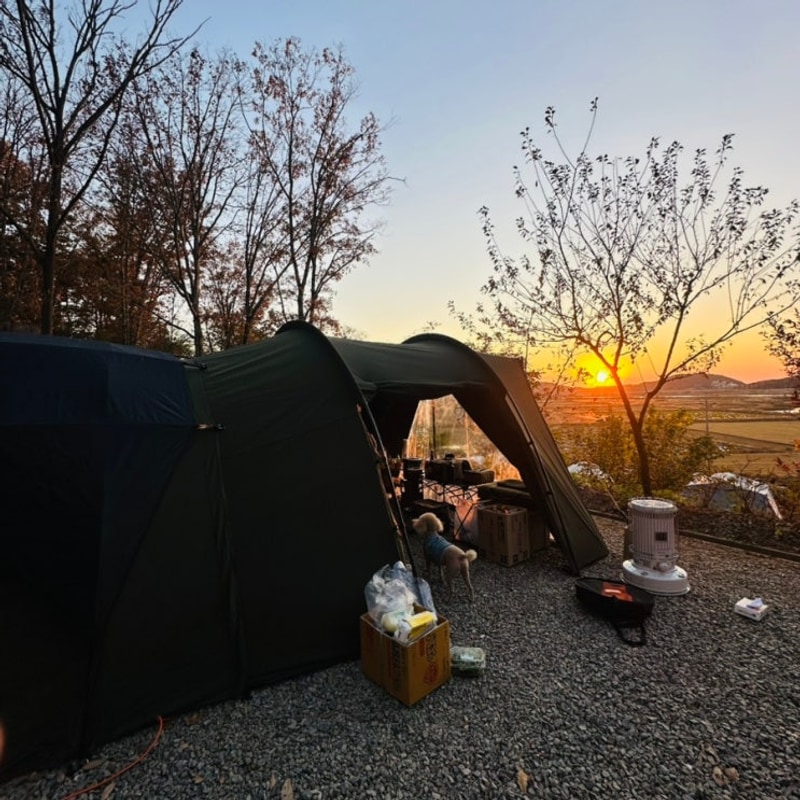 화성에 있는 탄도호 캠핑장 시설 주차 노을 꽤 좋아요