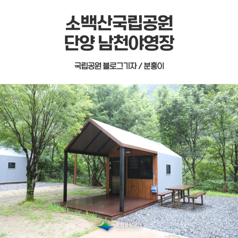 [소백산국립공원] 단양 남천야영장 특화야영장 하우스(솔막) 후기