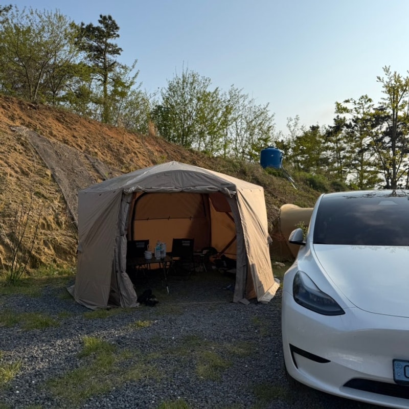 충남 서천 고요새 캠핑장 바다뷰 캠핑 첫 아이두젠 풀 플라이 세팅