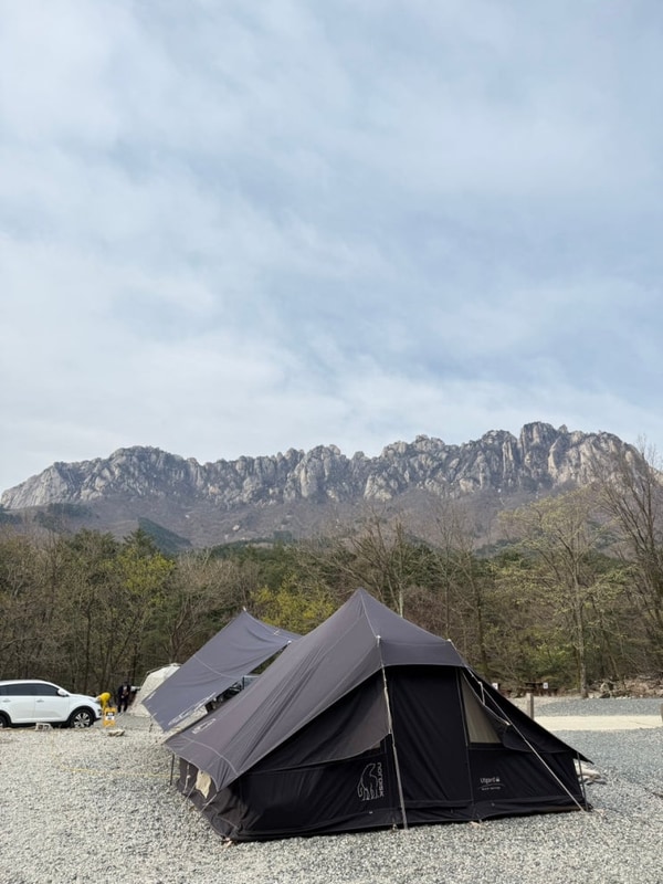 ️고성 캠핑느루캠핑장/울산바위뷰/비바람엔딩