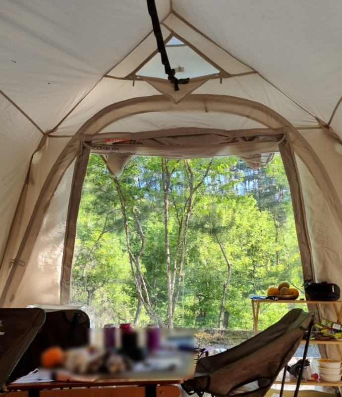 초여름 파릇한 산뷰가 예쁜 [함양 숲속애캠핑장] 1-6 사이트!