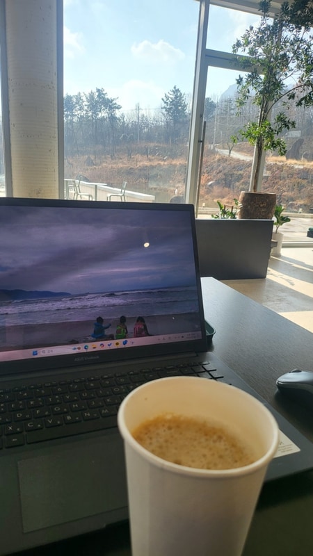 해남 카페. 두륜산 밑. 굿모닝오소재 글램핑