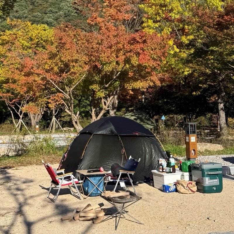 캠핑 / 10월 가을캠핑 - 전북 남원 달궁 자동차 야영장 , 조금...