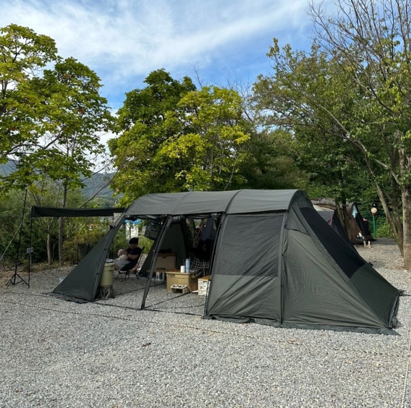 애견동반 캠핑장 - 강아지 와... 너무 좋은 용인 숲속에안뜰