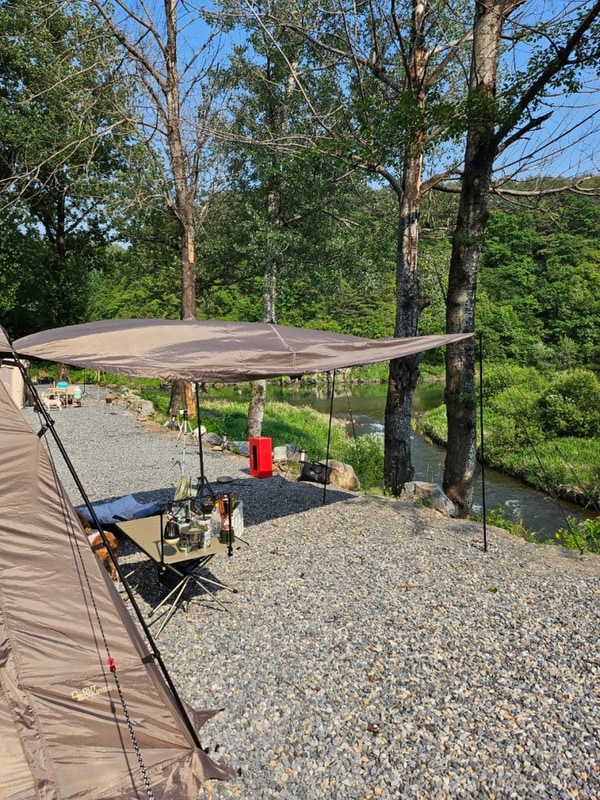 영월애견동반 캠핑장 - 당마루관광농원캠핑장, 강변뷰가 힐링...