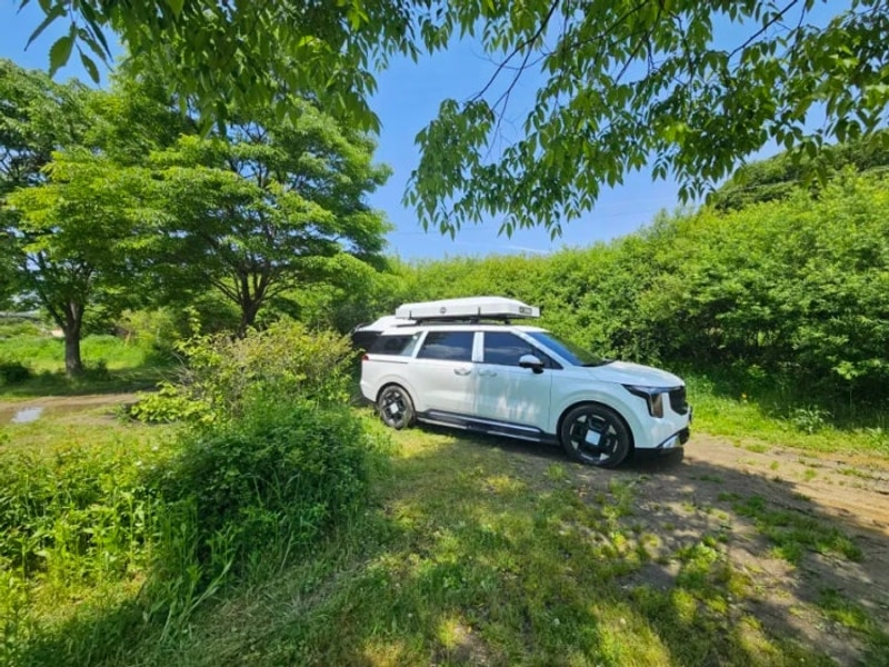 충주우륵대교 탄금호 야영장 옆에서 차박한날