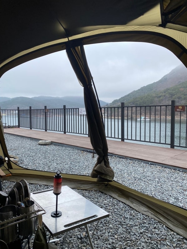 [고성놀터캠핑장] 추천사이트 / 낚시캠핑장 / 15번 사이트도...