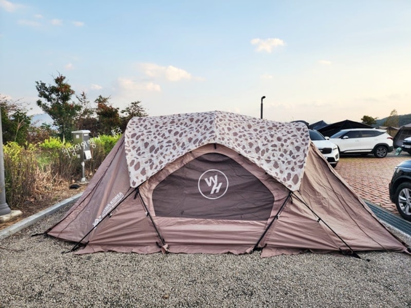 전남 고흥만수변노을공원 오토캠핑장 비오는날 돔텐트 추천