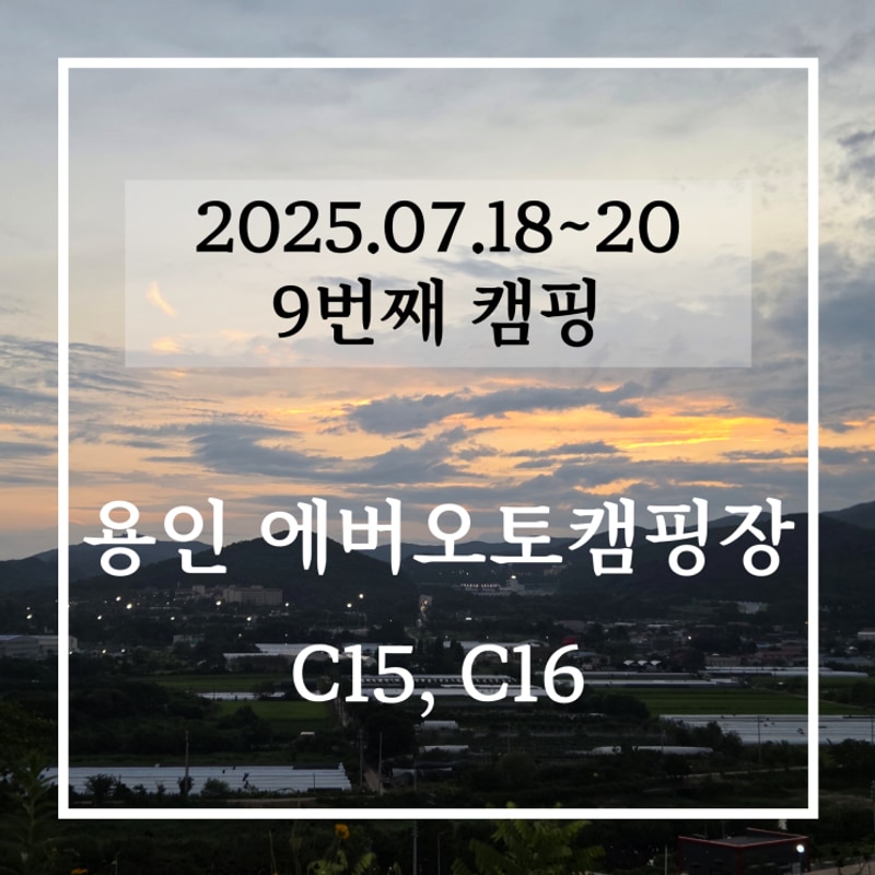 [내돈내산] 용인 에버오토캠핑장 (250718~20, C15,C16)