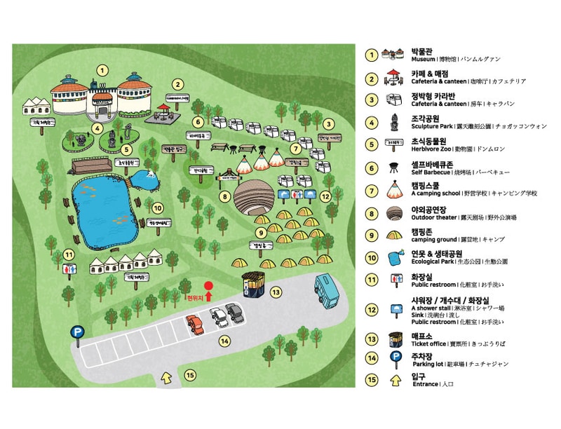 아프리카예술박물관 캠핑장 배치도 1