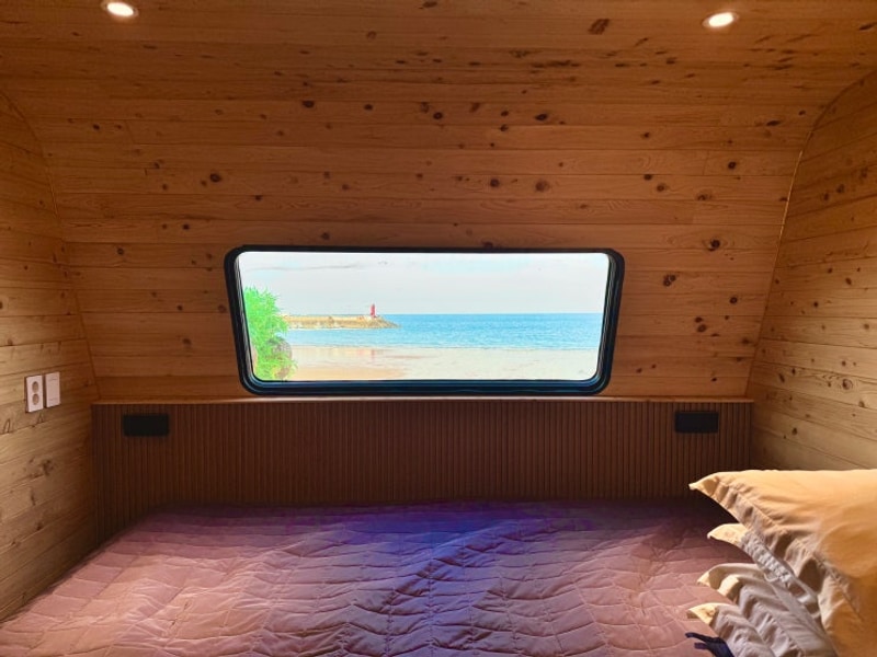 태안물결카라반 내돈내산 솔직후기 - 태안 오션뷰 노천탕 불멍...