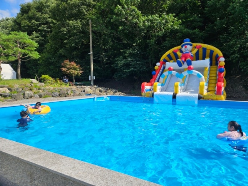 장성애플글램핑장 수영장 후기
