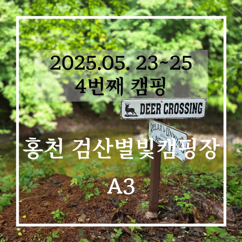 [내돈내산] 검산별빛캠핑장 (250523~25, A3)