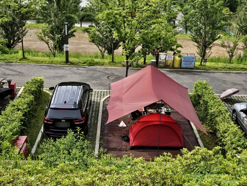 서울 구로 천왕산 가족캠핑장 - 가을 주말, 부부 캠핑...