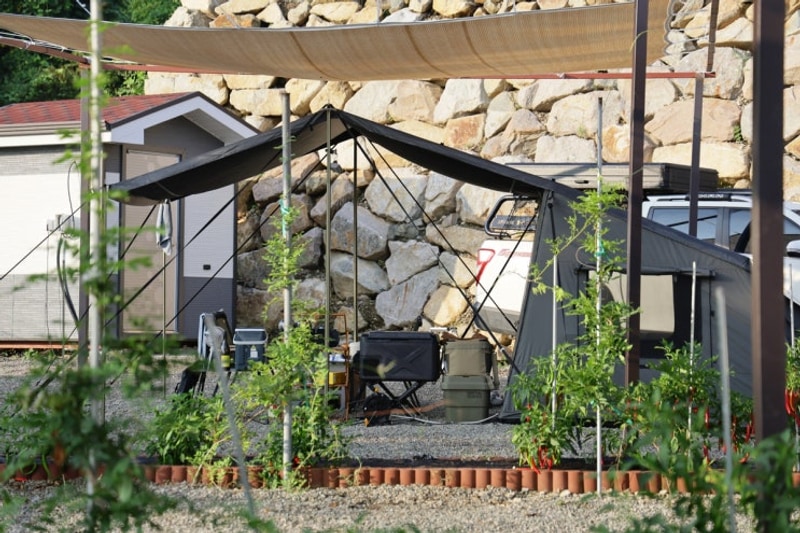 경북 고령 캠핑장 개별 화장실 샤워실 있는 별빛대가야캠핑장