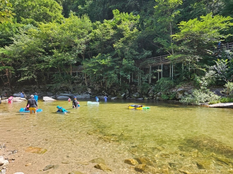 경남 거창 월성계곡 평상 대여 주은캠핑장
