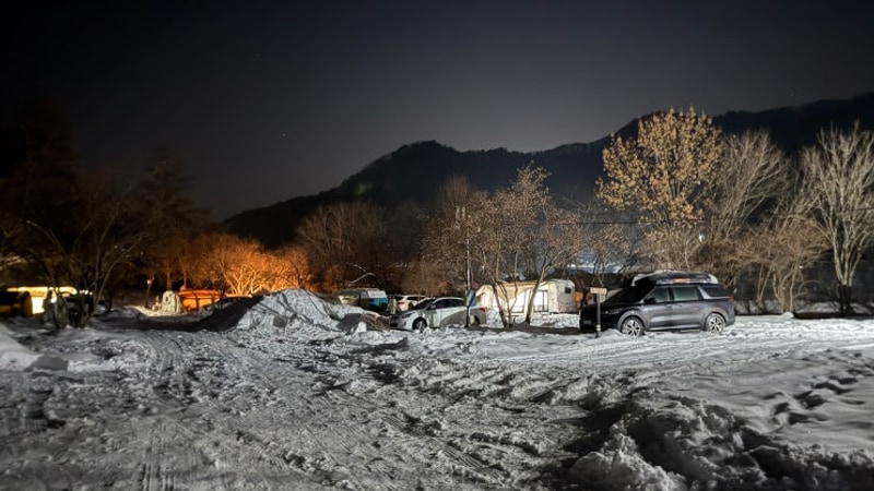 겨울캠핑, 평창 솔섬오토캠핑장 (ft. 지스토브 화목난로)