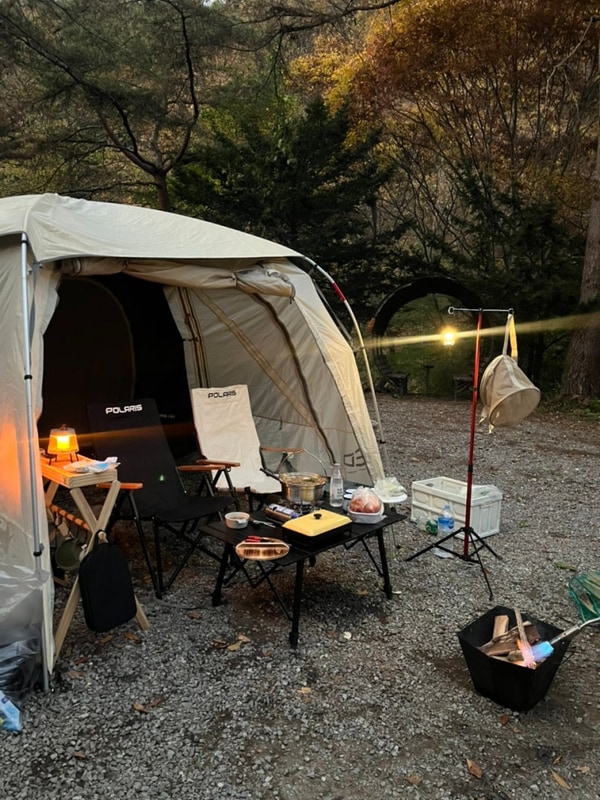 가평 단풍캠 성지 두레캠핑장, 작년 11월 초 방문해서 단풍...