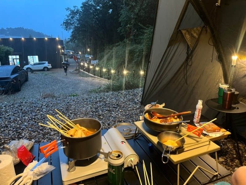 ️ 파주 옥돌캠핑장에서 우중캠핑(우당탕탕 첫캠핑기..)