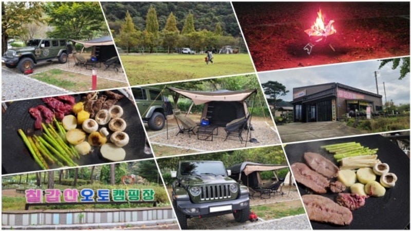 청양 칠갑산오토캠핑장 C구역 잔디광장 사이트 지프 리빙쉘...