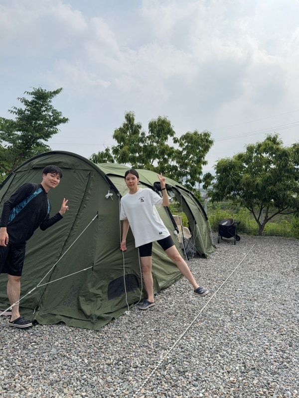 경기 가평 '제이와이카라반 캠핑장' - 가마보코3M 카키 풀셋을...