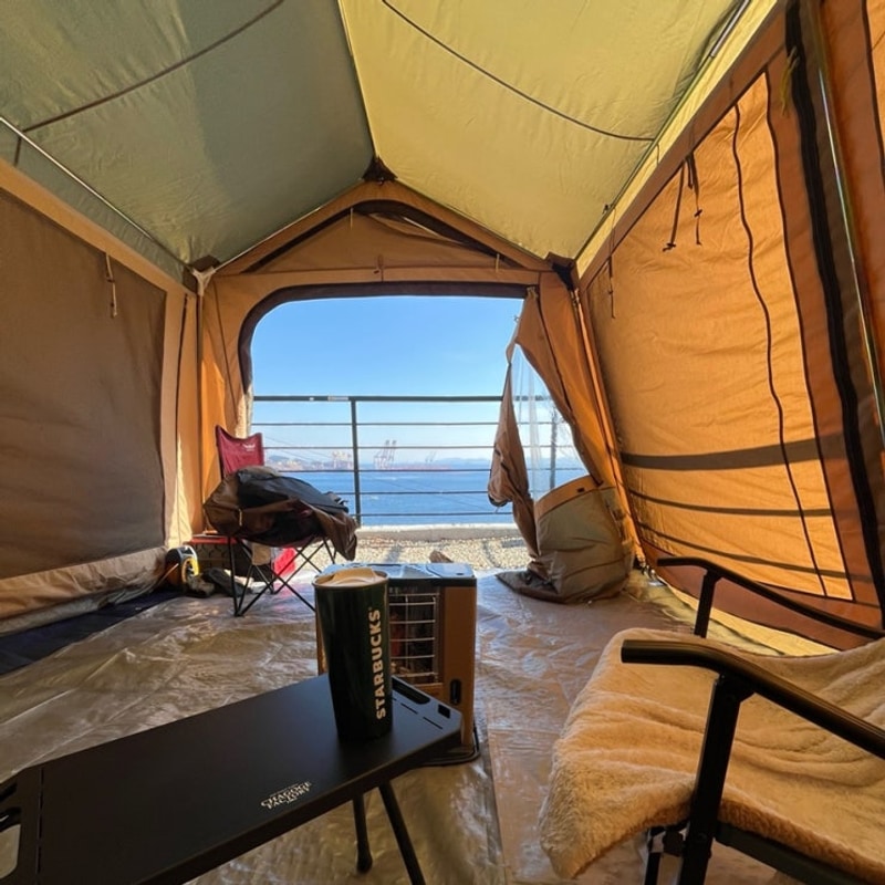 [고성 캠핑 여행] 겨울 캠핑, 해해해캠핑장 (애견동반가능, 오션뷰)