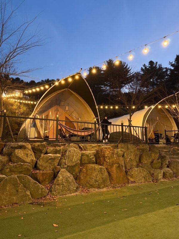 [서울 근교 글램핑] Ꙭ̮ 포천 노블 글램핑, 그리고 냉동 마라탕