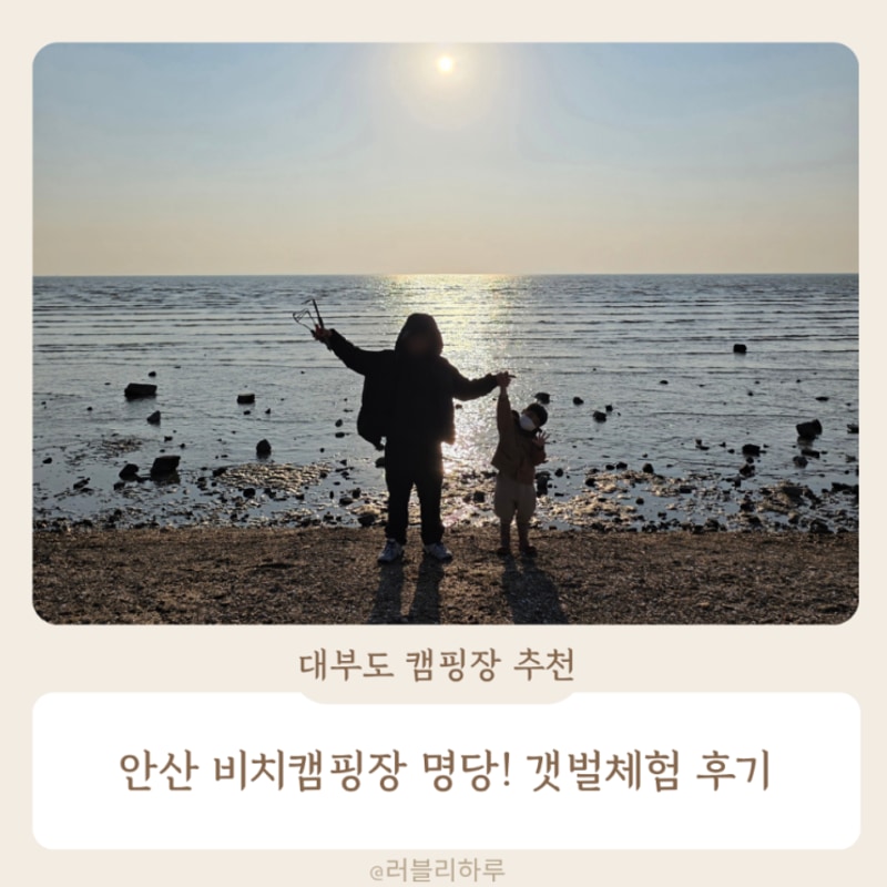 대부도 비치캠핑장 명당! 갯벌체험 아이와 안산 겨울여행 후기