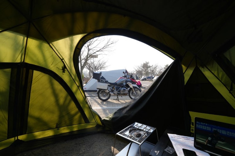 낙조와 별 맛집 태안 학암포 오토캠핑장 / BMW R1200GS