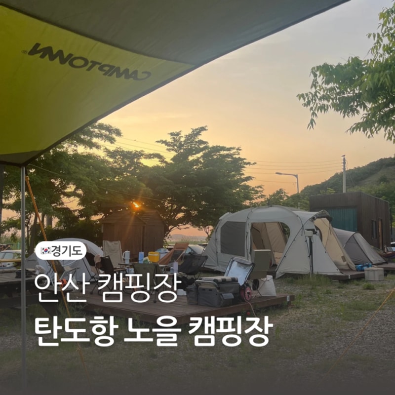 경기도 안산 캠핑장, 탄도항 노을 캠핑장 솔직후기(feat....