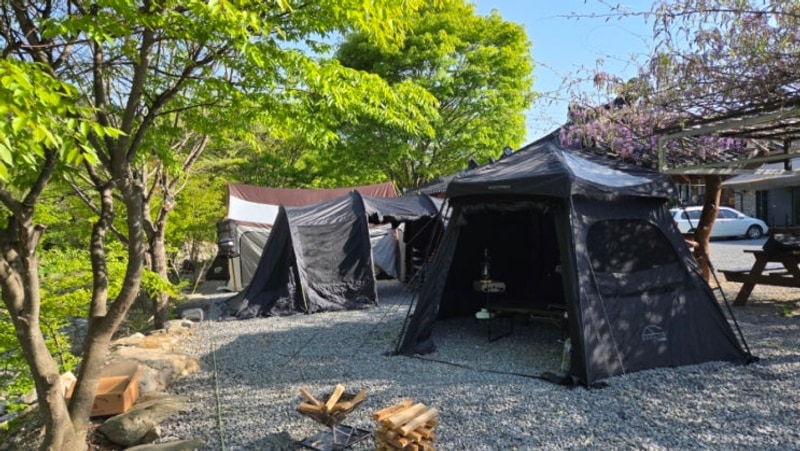 [제천 꽃댕이 오토캠핑장] 시원한 계곡뷰 캠핑장