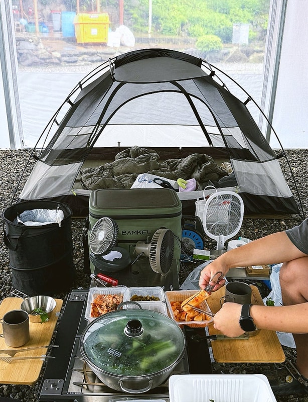 가평 소풍캠핑장 (풀타프존 추천, 능이오리백숙, 어비계곡)