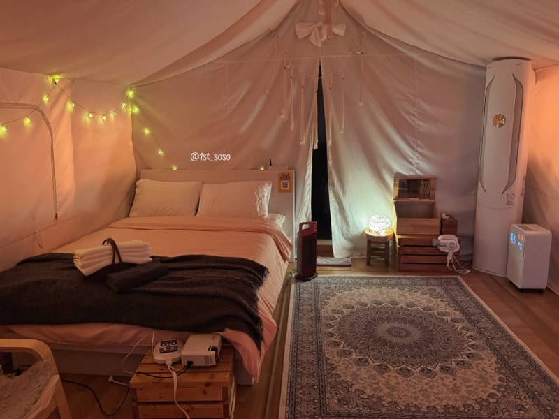 가평 펜션 감성 넘치는 '일루글램핑스파' 숙박 후기