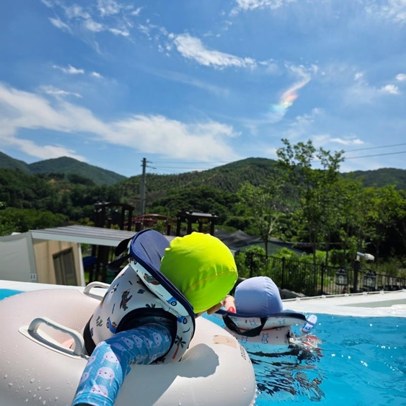 [공주 아이랑] 여름 끝자락 마지막 물놀이 / 히어위고글램핑...