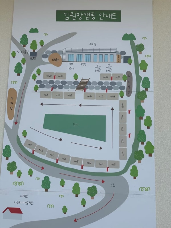 가평 소규모캠핑장 김원장캠핑장 명당자리 추천 및 매점 정보