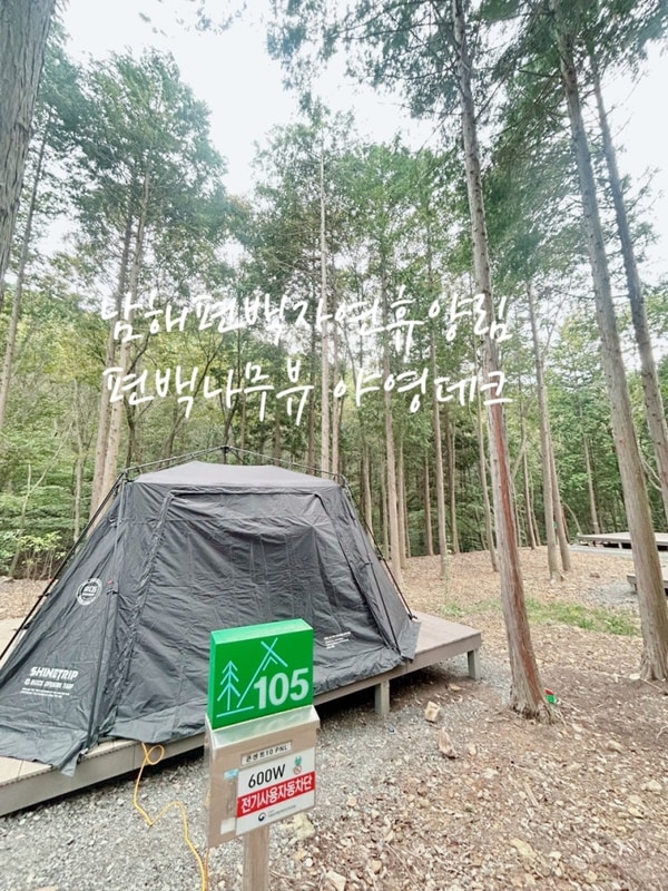[경남 남해] 국립남해편백자연휴양림 야영데크 105번 후기