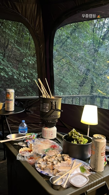 2박 3일 영월캠프 (첫 우중캠핑 ☔️/숲속데크-4)
