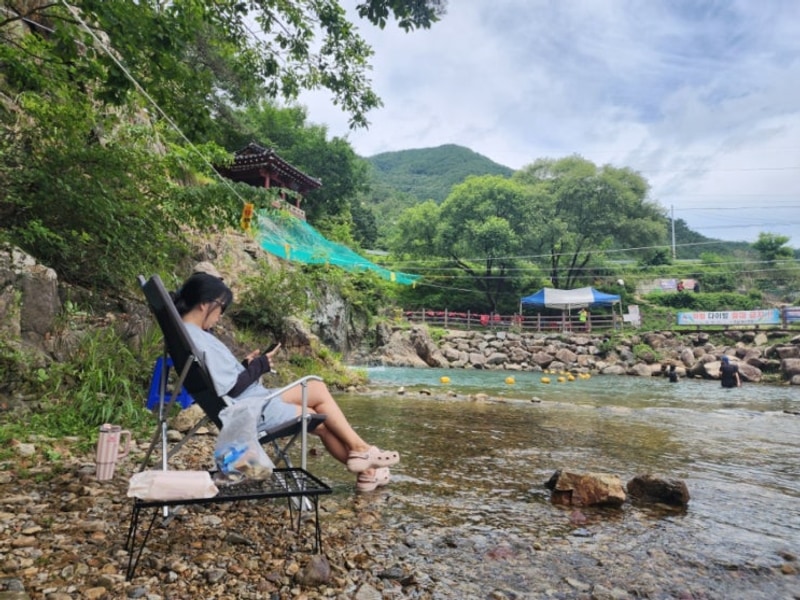 상주 문장대오토캠핑장 카라반A1(2025.8.14-15/장각폭포)